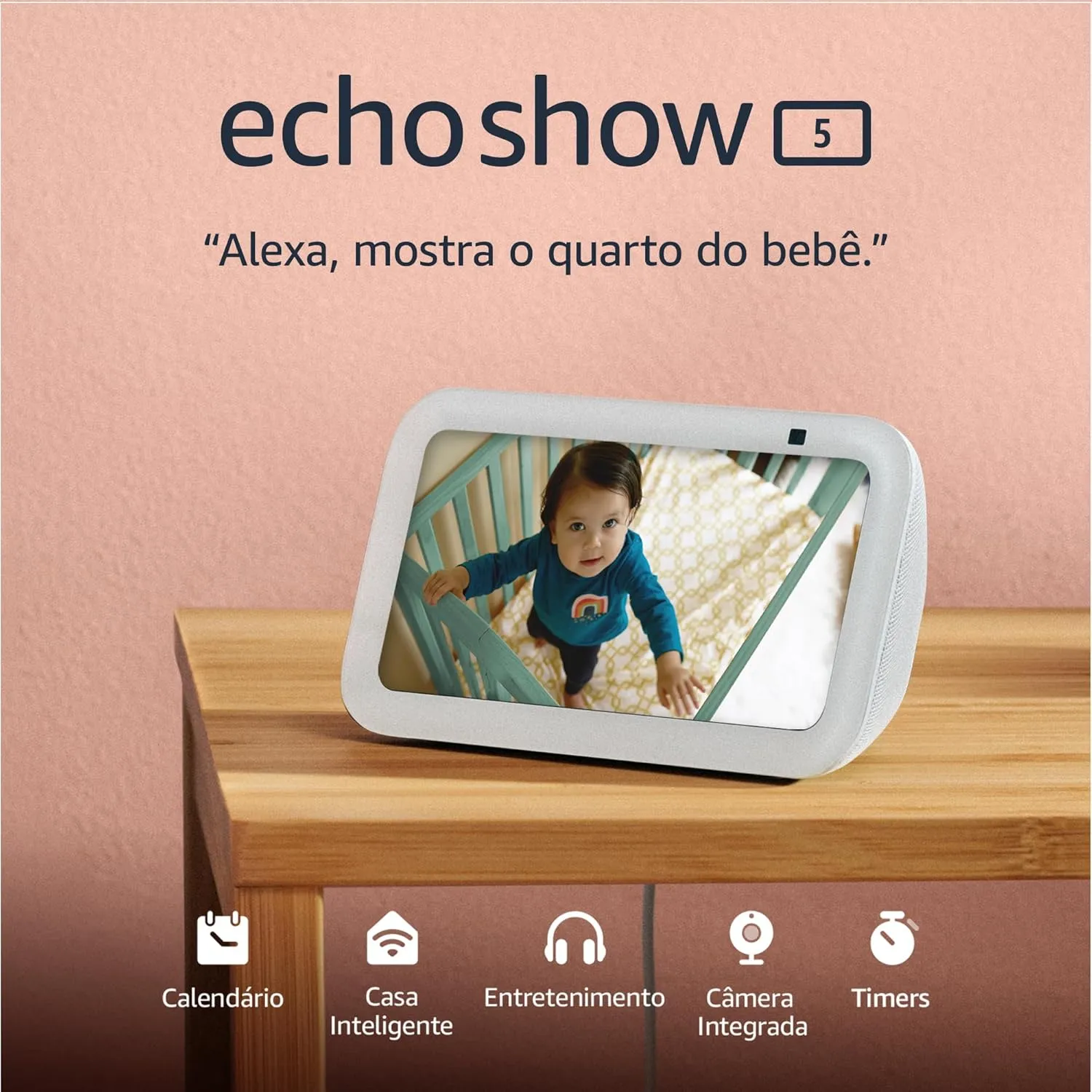 Smart Display Amazon Echo Show 5 3ª Geração Branco
