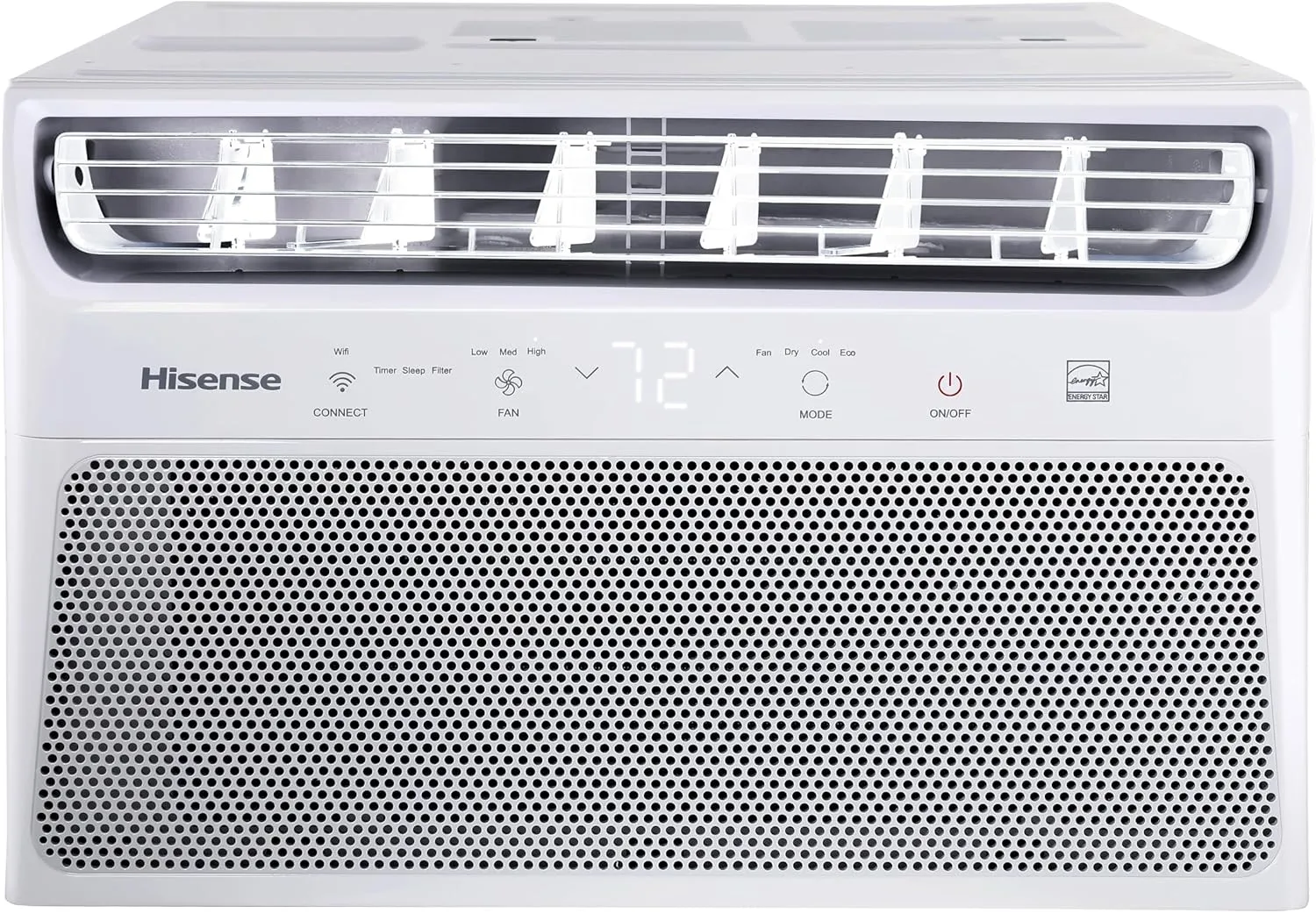 Ar-Condicionado Janela Hisense Eletrônico Wi-Fi 7.500 BTUs Frio 127V