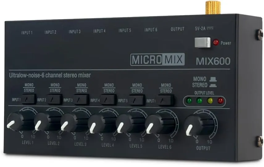 Mini Mixer de Áudio FIFINE 6 Canais - Foto oficial e menor preço