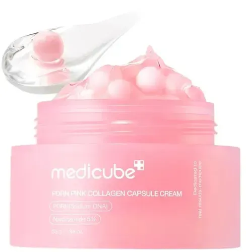 Creme em cápsula de colágeno rosa Medicube Salmon DNA PDRN 55 gramas
