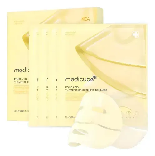 Máscara de Gel Iluminador Medicube Ácido Kójico Cúrcuma x4 - Foto oficial e menor preço