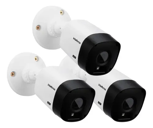 Kit 3 Câmeras de Segurança Intelbras VHL 1120B Full HD Branco