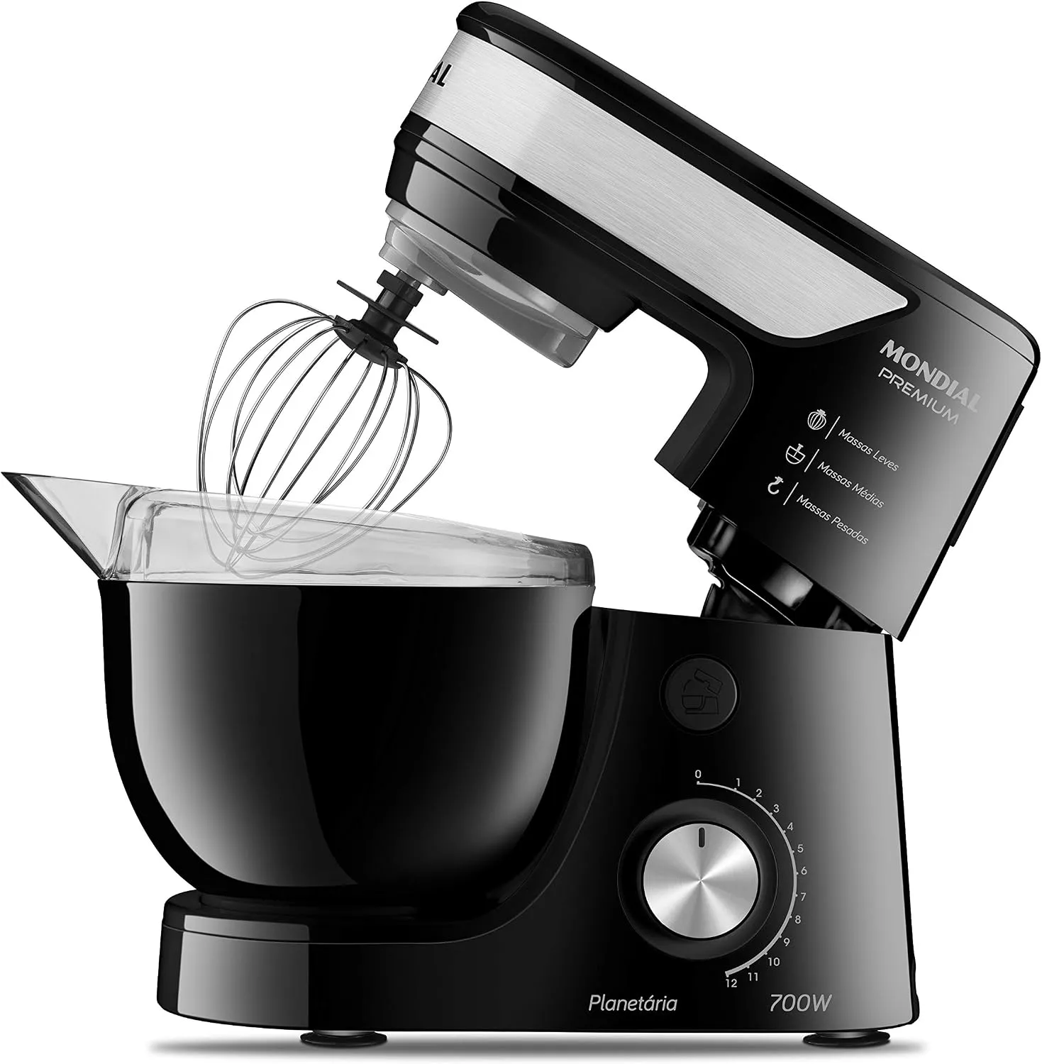 Batedeira Planetária Mondial BP-01P-B Preto e Inox 700W 110V