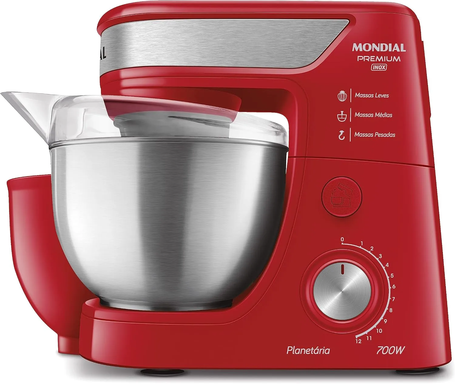 Batedeira Planetária Mondial BP-02P-R-TI 700W Vermelho/Inox 220V