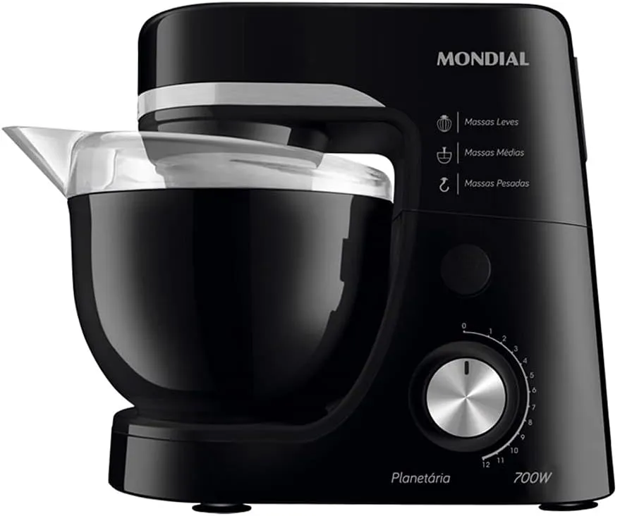 Batedeira Planetária Mondial BP-03-B Preto 700W 220V