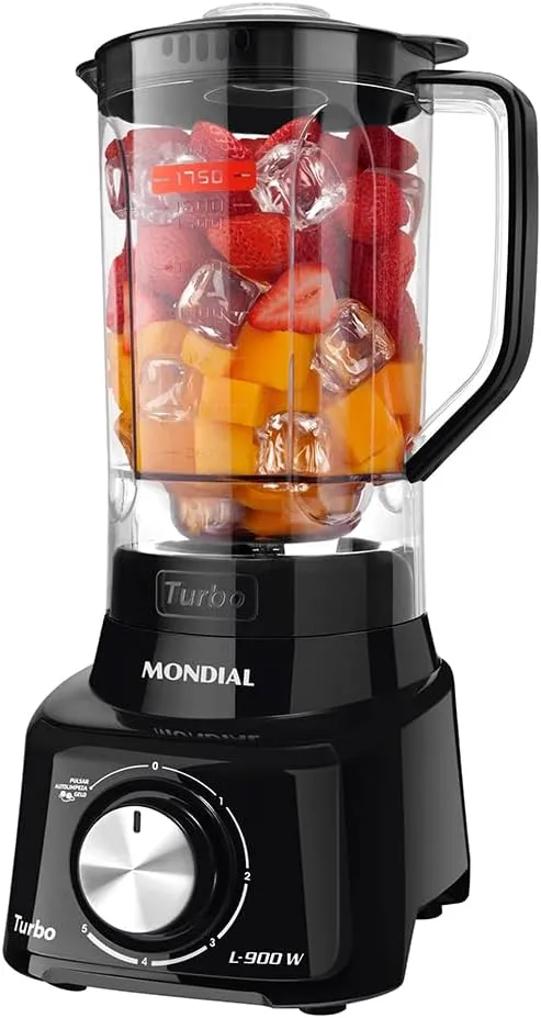 Liquidificador MONDIAL Turbo L-900W 110V 2,7L Preto