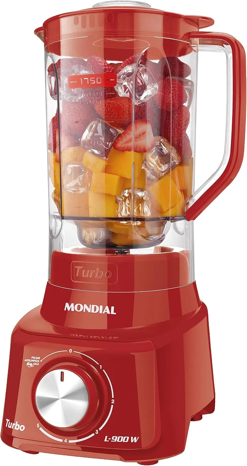 Liquidificador Mondial Turbo Full L-900 FR 900W Vermelho
