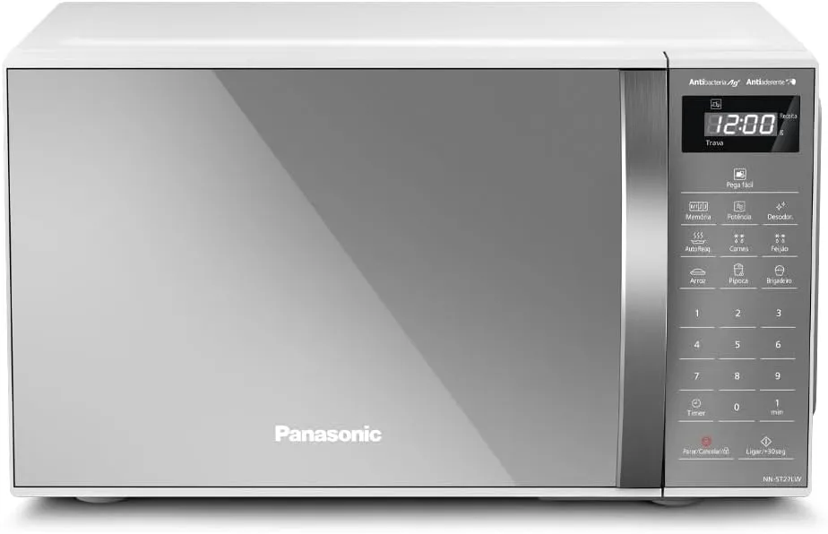 Micro-ondas Panasonic NN-ST27LWRU 21L Branco Espelhado 220V