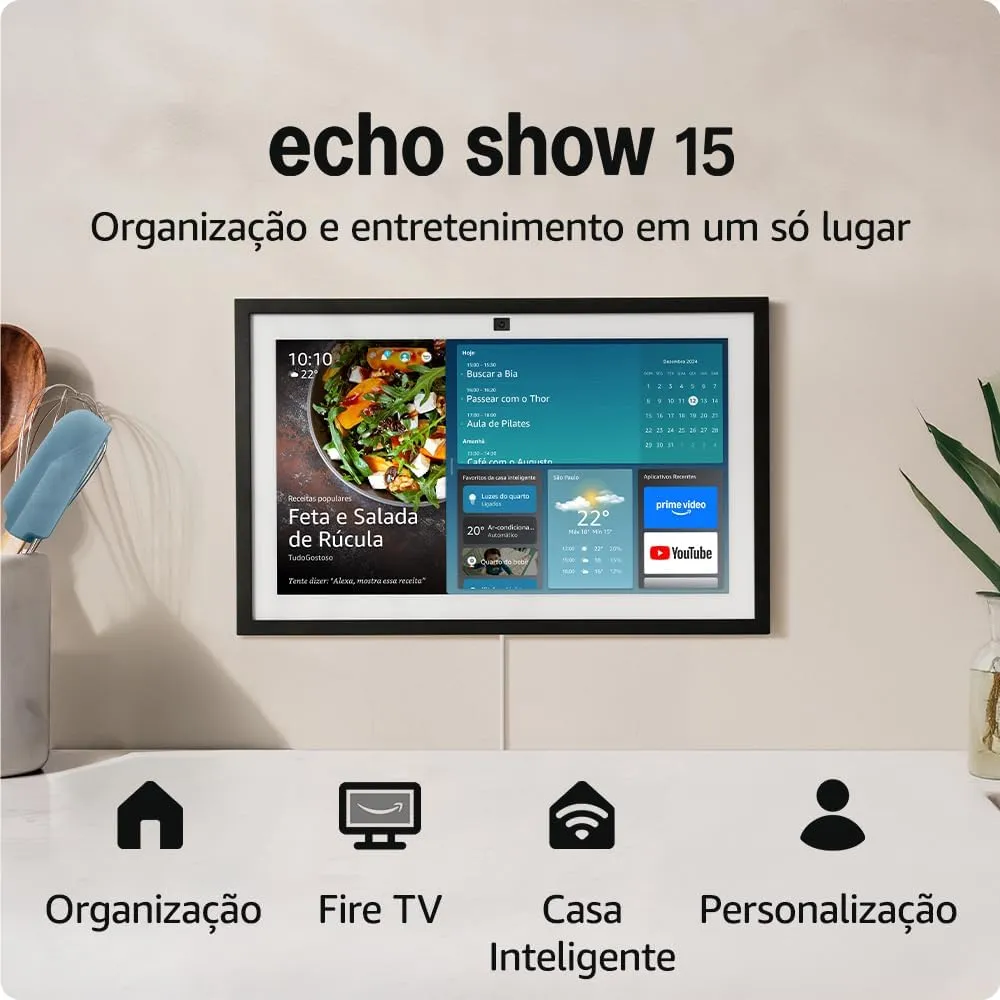 Echo Show 15 15,6" Full HD com Alexa e Fire TV