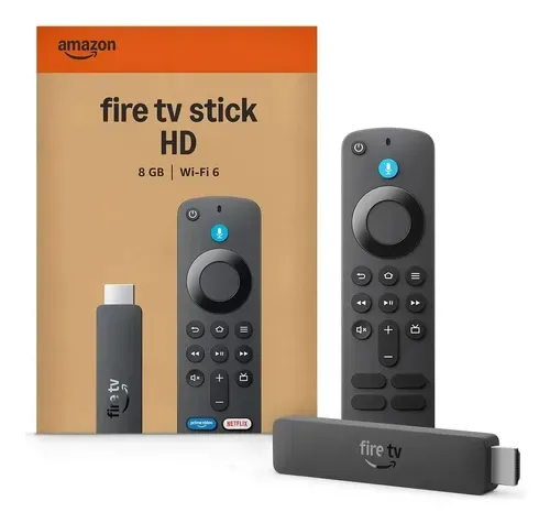 Amazon 2ª Geração Fire Tv Stick Hd Ger 26 Preto De Voz