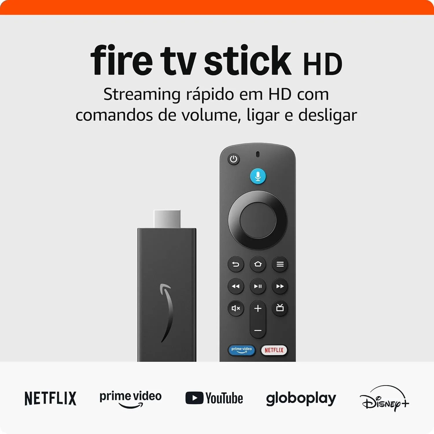 Fire Tv Stick Hd Com Comandos Por Voz Amazon Preto De Voz