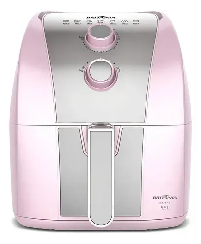 Fritadeira Sem Óleo Britânia 5,5L BAFE53 Pinkstone Rosa 1500W