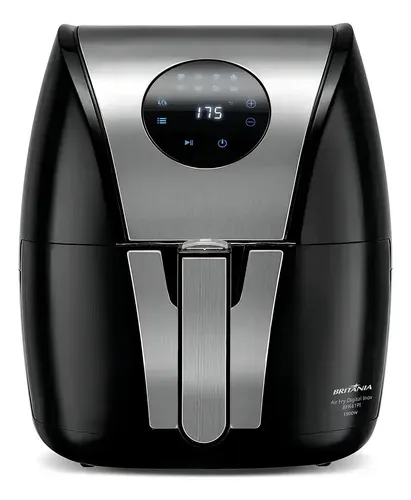 Fritadeira Air Fryer Britânia BFR41PI Digital Inox 1500W Preto