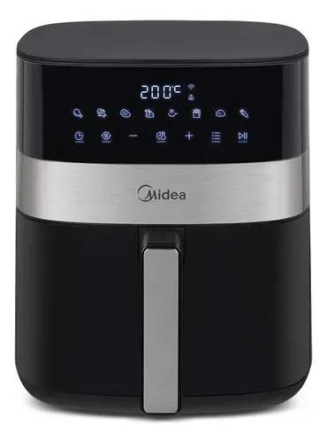Fritadeira Air Fryer Midea 6L Smart Chef Plus Preta