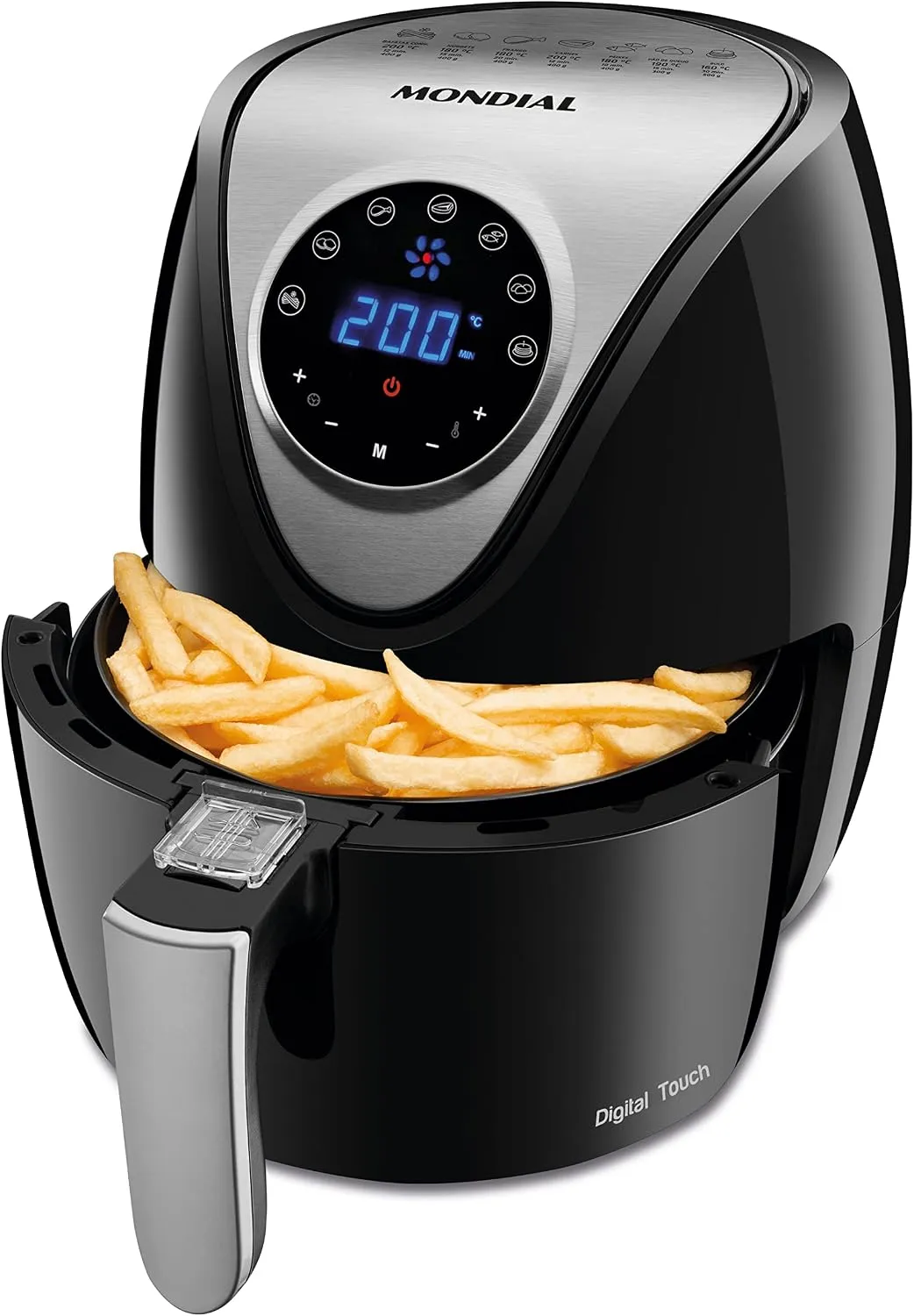 Fritadeira Sem Óleo Mondial Air Fryer Digital AF-30-DI 3,5L Preto/Inox 1500W