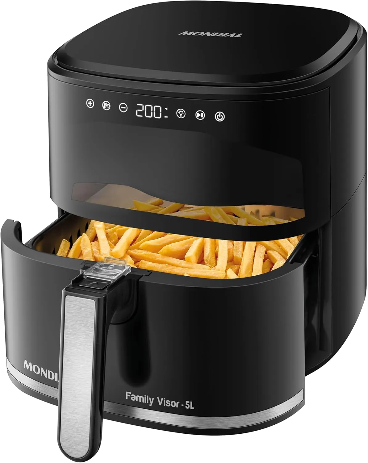 Fritadeira Sem Óleo Mondial Air Fryer Digital AF-50-DV 5L 2000W Preto