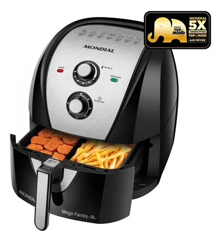 Fritadeira Sem Óleo Mondial AFD-80-BI 8L - Foto oficial e menor preço