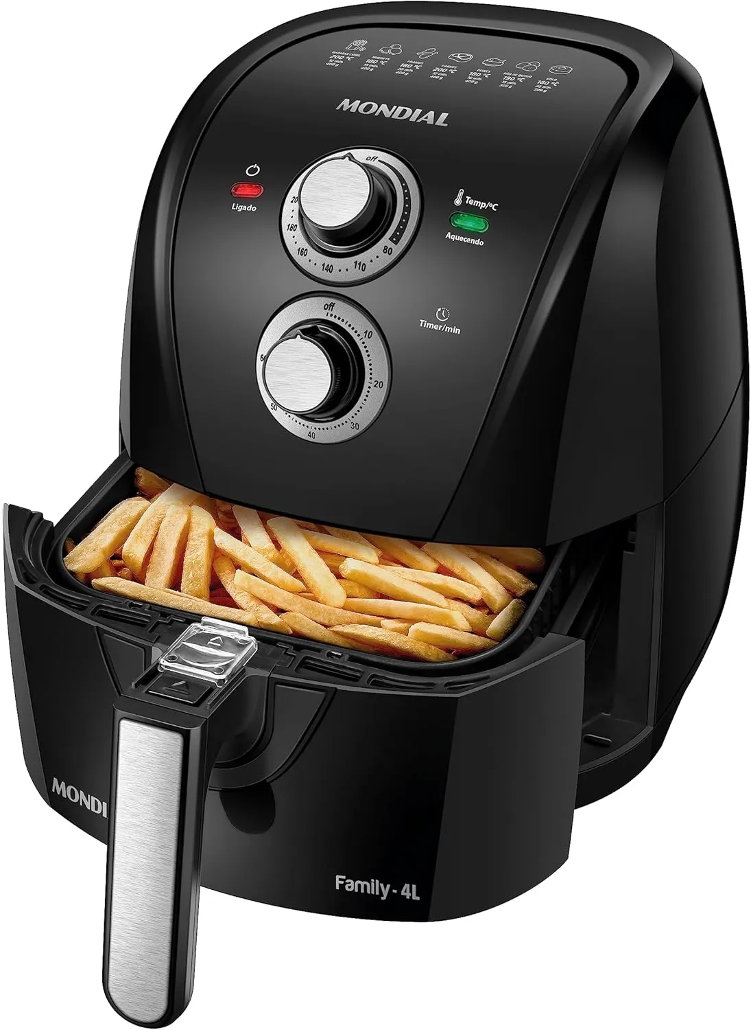 Fritadeira Sem Óleo Air Fryer Mondial AFN-40-BFS 4L 1500W 110V