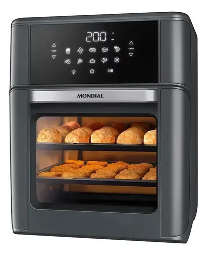 Fritadeira Air Fryer Oven Mondial Afon-12L-FG 12L Digital 20 Cinza