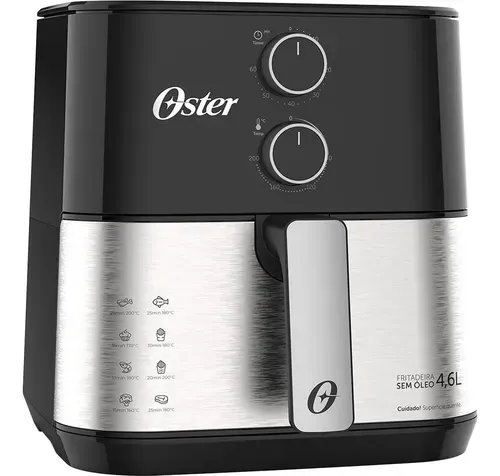 Fritadeira Sem Óleo Oster OFRT520 4,6L 1500W Preto