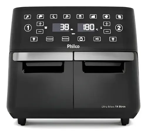 Fritadeira Sem Óleo Philco 14L PAF14A Painel Digital Preta