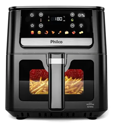 Air Fryer Philco PAF65A 6,5L Visor Glass 1700W - Foto oficial e menor preço