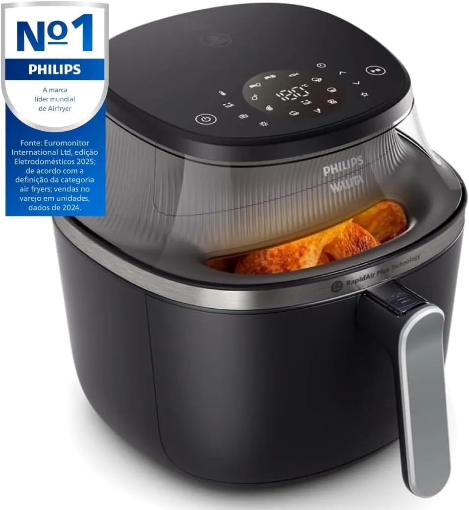 Fritadeira Airfryer Philips Walita Digital 7,2L Preta 110V