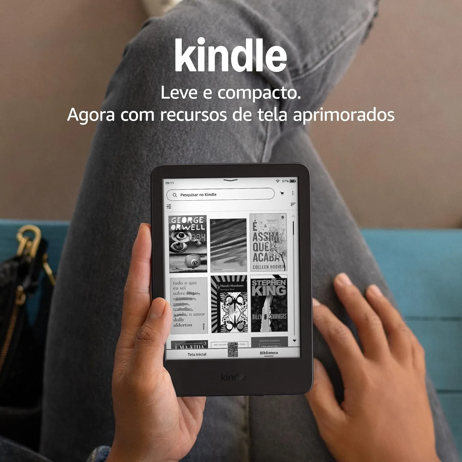 Leitor de E-books Amazon Kindle 16 GB Geração Mais Recente Preto