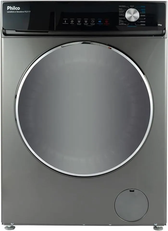 Lava e Seca Philco PLS11T 10kg Eco Inverter 16 Programas 220V Inox