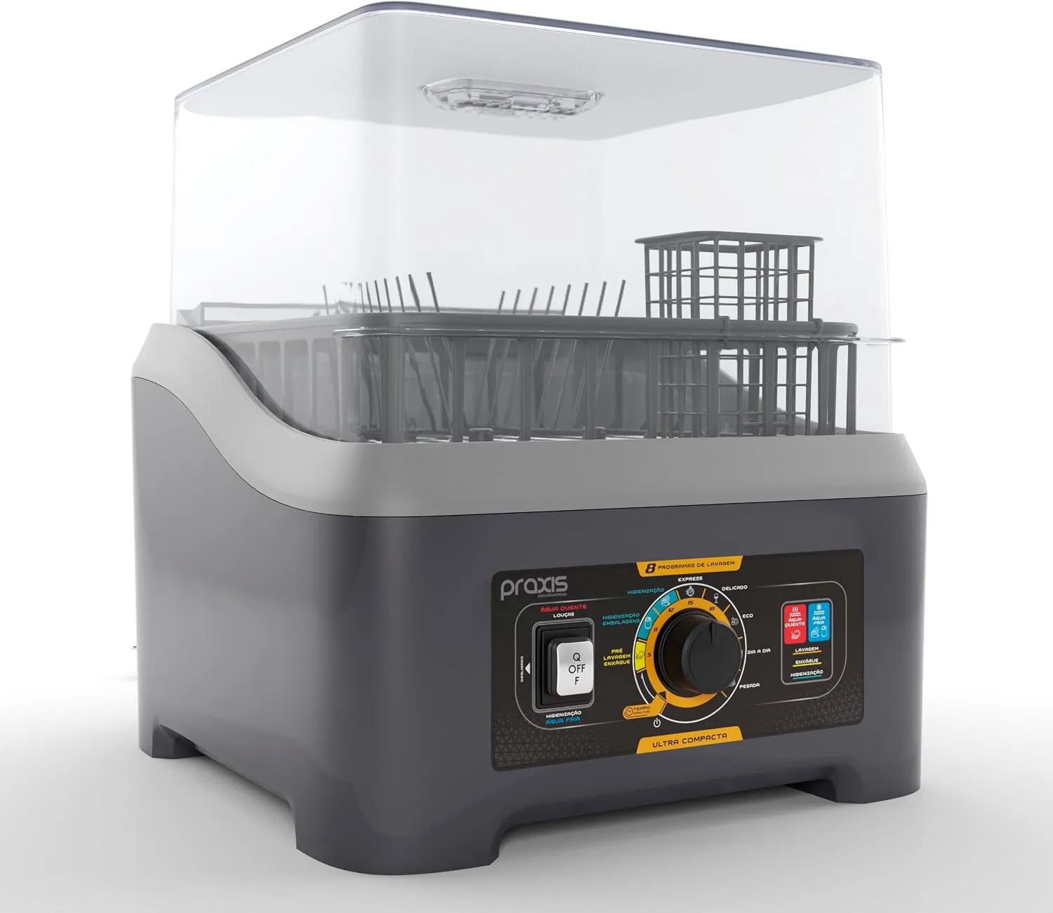 Lava-Louças Portátil Praxis 3L 8 Programas 127V