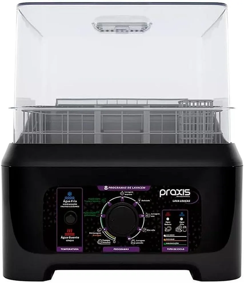 Lava Louças PRAXIS Llpp Portátil Semi-Automática Preto