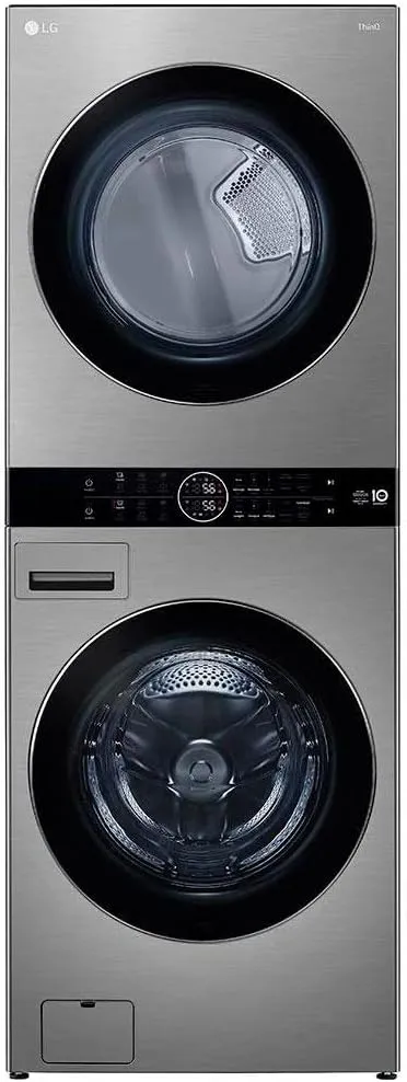 Lava e Seca LG WashTower™ WK17VS6A 17kg Aço Escovado Inox