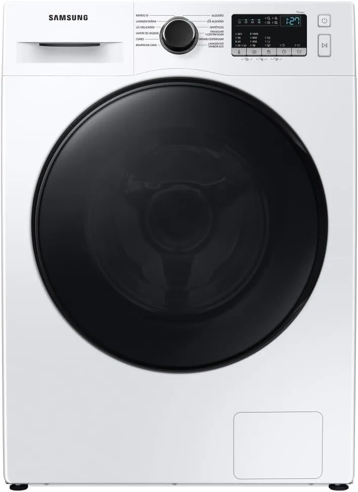 Lavadora de Roupas Samsung Digital Inverter WW11T 11kg Porta Black Inox Preto