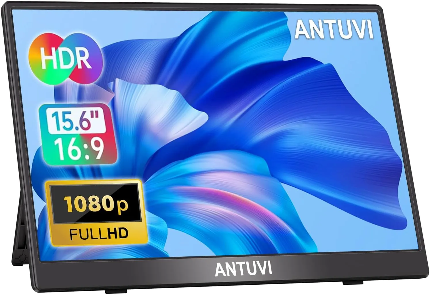 Monitor ANTUVI 15.6'' 1080P Portátil - Foto oficial e menor preço