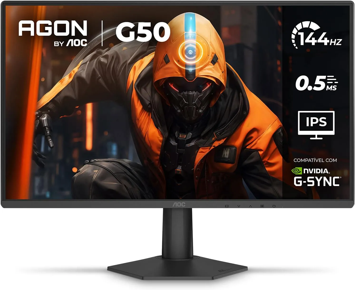 Monitor AOC AGON G50 27" 144Hz 0,5ms IPS HDR10 G-SYNC - Foto oficial e menor preço