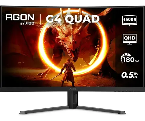 Monitor AOC Agon CQ32G4E 32 Polegadas Curvo QHD 180Hz