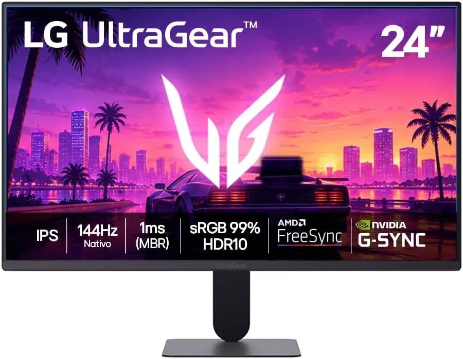 Monitor LG UltraGear Gamer 24" Full HD IPS 144Hz