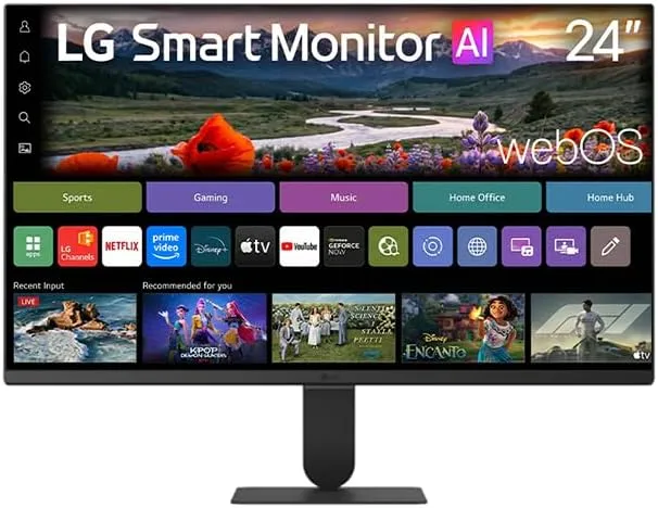 Monitor LG Smart 24 Polegadas FHD 120Hz 24U511SB Preto