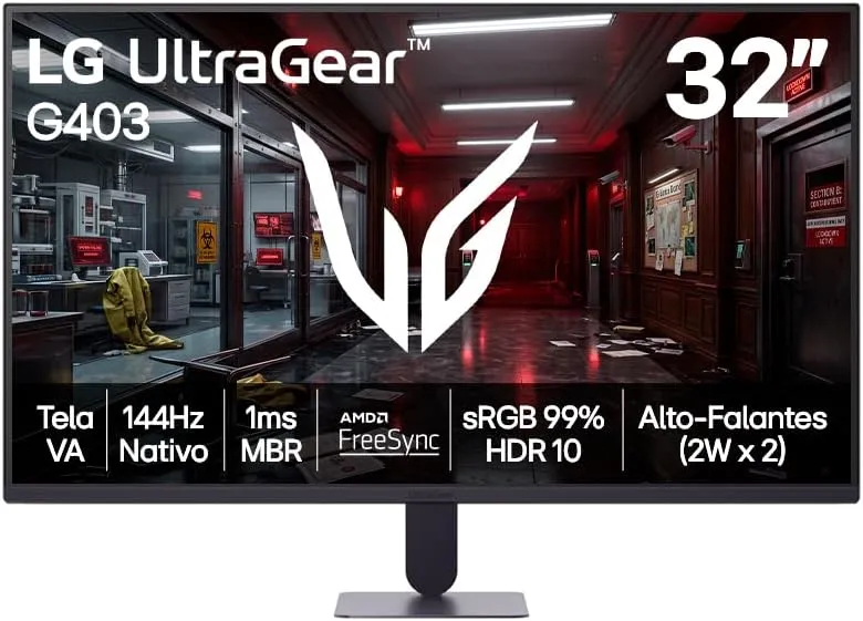 Monitor LG UltraGear 32G403B 32 Polegadas FHD 144Hz