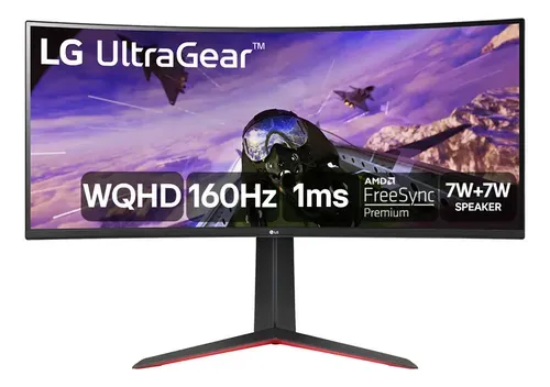 Monitor LG UltraGear 34GP63A-B 34 Polegadas Curvo 160Hz