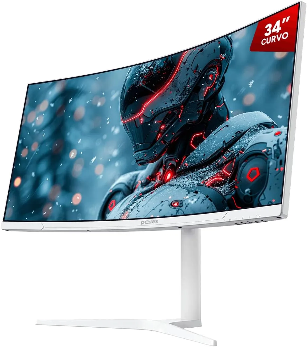 Monitor Gamer PCYES Z-max Z34C 34'' Curvo WQHD 165Hz 1ms HDMI/DP/Has Speaker FreeSync Black Vulcan Preto - Foto oficial e menor preço