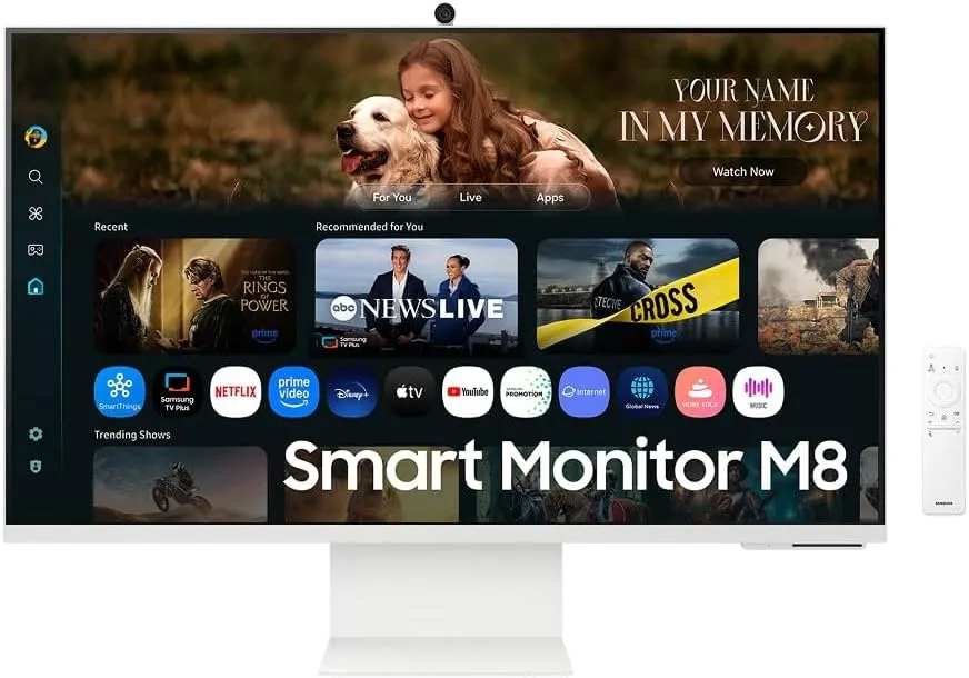 Smart Monitor Samsung M8 32 Polegadas UHD 4K 2025 Branco