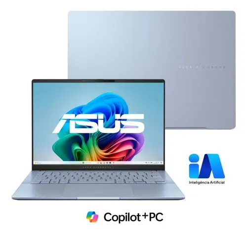 Notebook ASUS Vivobook S 14 S5406SA Intel Core Ultra 7 16GB 512GB SSD OLED 14 Polegadas Windows 11 Home