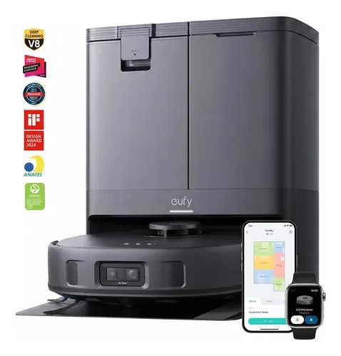 Robô Aspirador Eufy X10 Pro Omni com Estação de Limpeza e Sucção 8000Pa