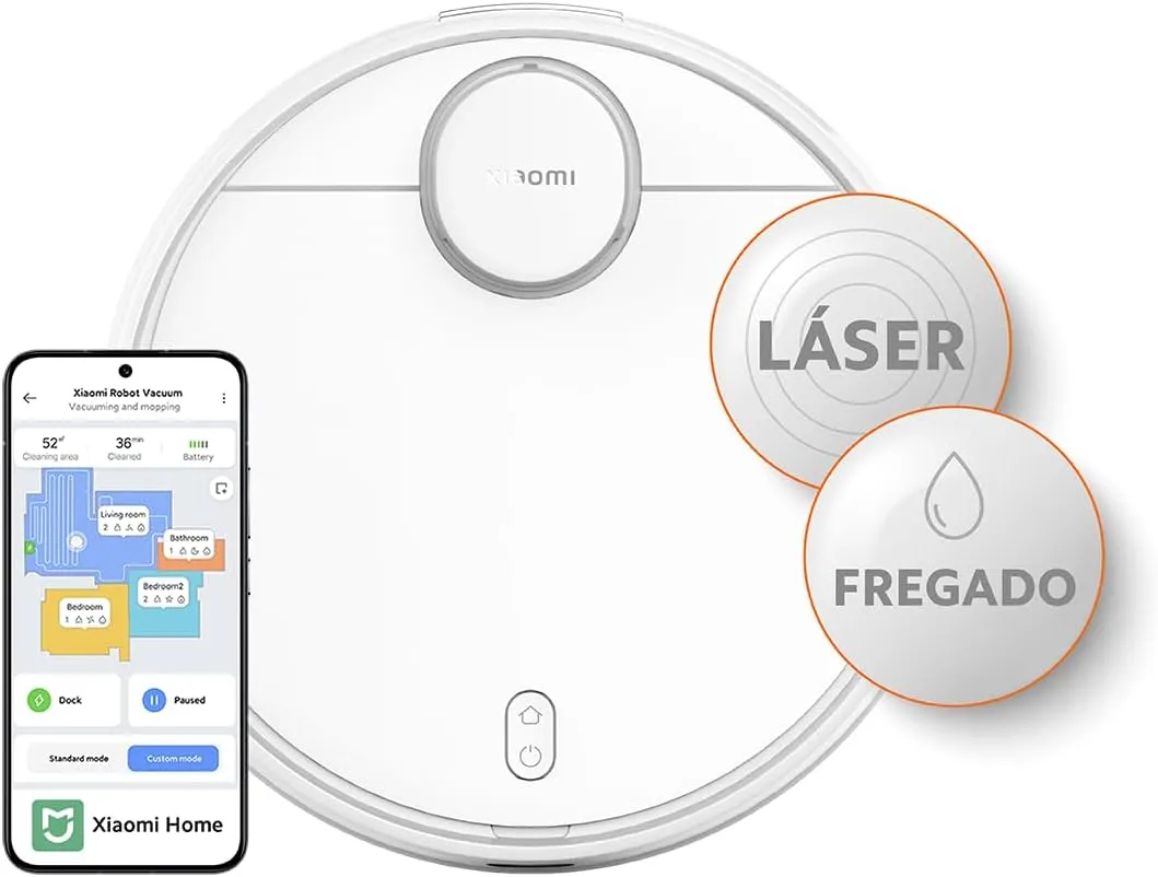 Robô Aspirador Xiaomi S12 com Navegação a Laser LDS