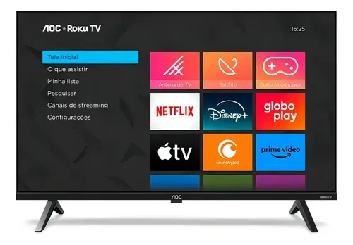 Smart TV AOC 40 polegadas Full HD 40S5045/78G Roku TV