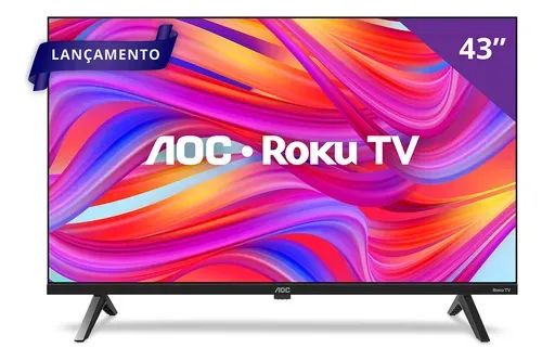Smart TV AOC 43 Polegadas Full HD 43S5045/78G Roku TV