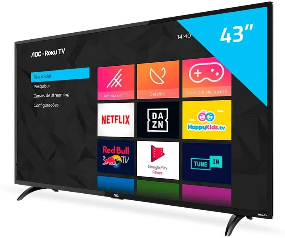 Smart TV AOC 43 Polegadas S5195 LED HD Roku TV