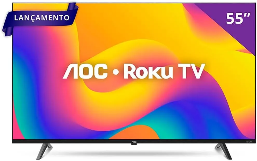 Smart TV AOC 55 polegadas 4K Roku TV 55U7045/78G