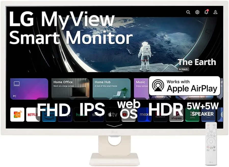 Smart Monitor LG MyView 32SR50F-W 32 Polegadas IPS Full HD WebOS
